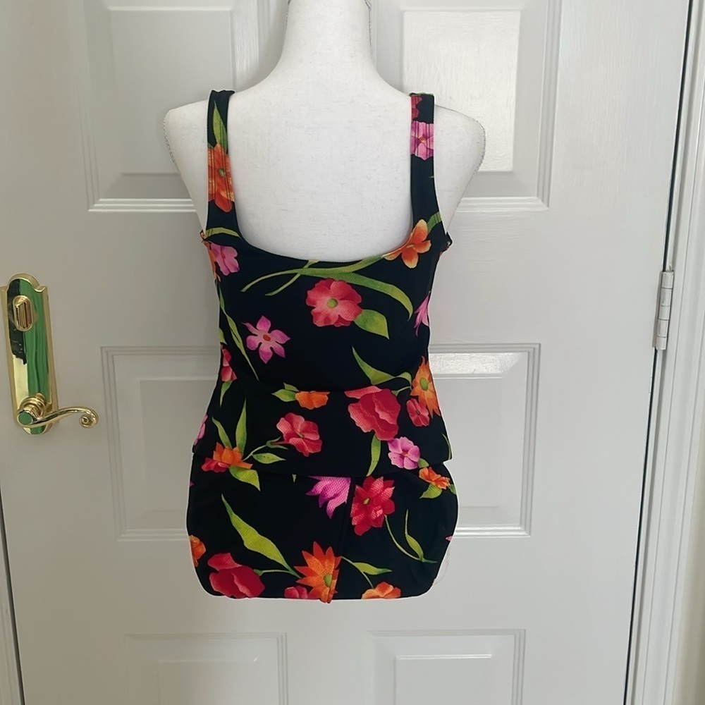 Cole of California Colorful Floral Textured Tankini & Bottoms. 14 - Picture 3 of 7